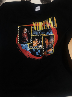 挺哏儿商店T恤Kurt Cobain涅磐Nirvana柯本华盛顿现场复古Vintage