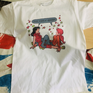 姑娘们的爱情复古卡通美式恶搞街头宽松短袖T恤纯棉厚重男女幽默