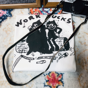 挺哏儿商店T恤惡搞felix the 猫咪vintage古著感纯棉男女款纯棉