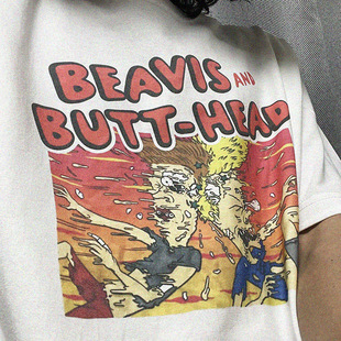 挺哏儿商店T恤美式复古vintage瘪四与大头蛋Beavis and Butthead
