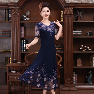 2025新款中老年女喜婆婆连衣裙