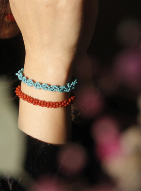 limv手串原矿绿松石原创设计珠宝