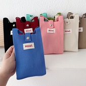 春夏纯色迷你针织斜挎包女小巧轻便手机包学生百搭小包包零钱包