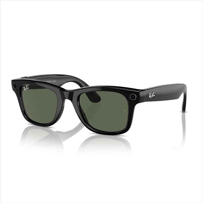 代购RAY-BAN STORIES智能眼镜第二代Meta Wayfarer亮黑框墨绿镜片