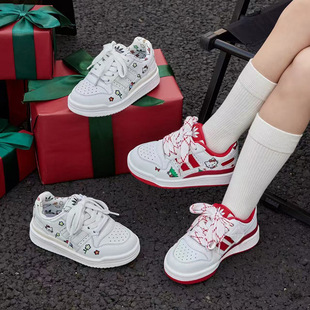 儿童红白配色洋气百搭板鞋女童可爱风软底时尚休闲鞋学生小白鞋