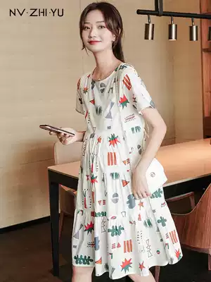 Pregnant Women summer dress dress tide 2021 small man long version pregnant woman skirt out nursing dress summer
