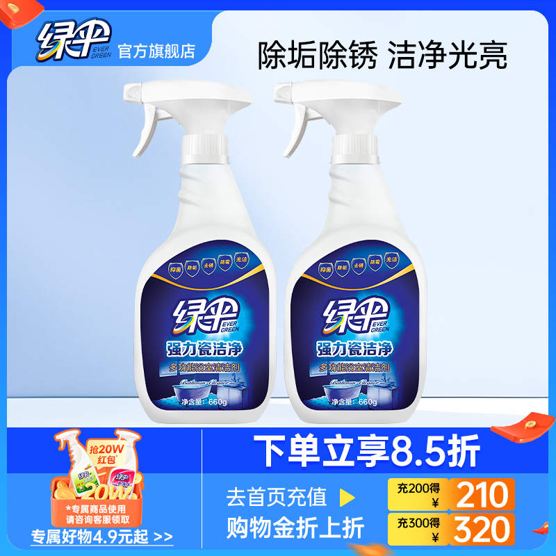 绿伞瓷砖清洁剂660g*2瓶去污除垢