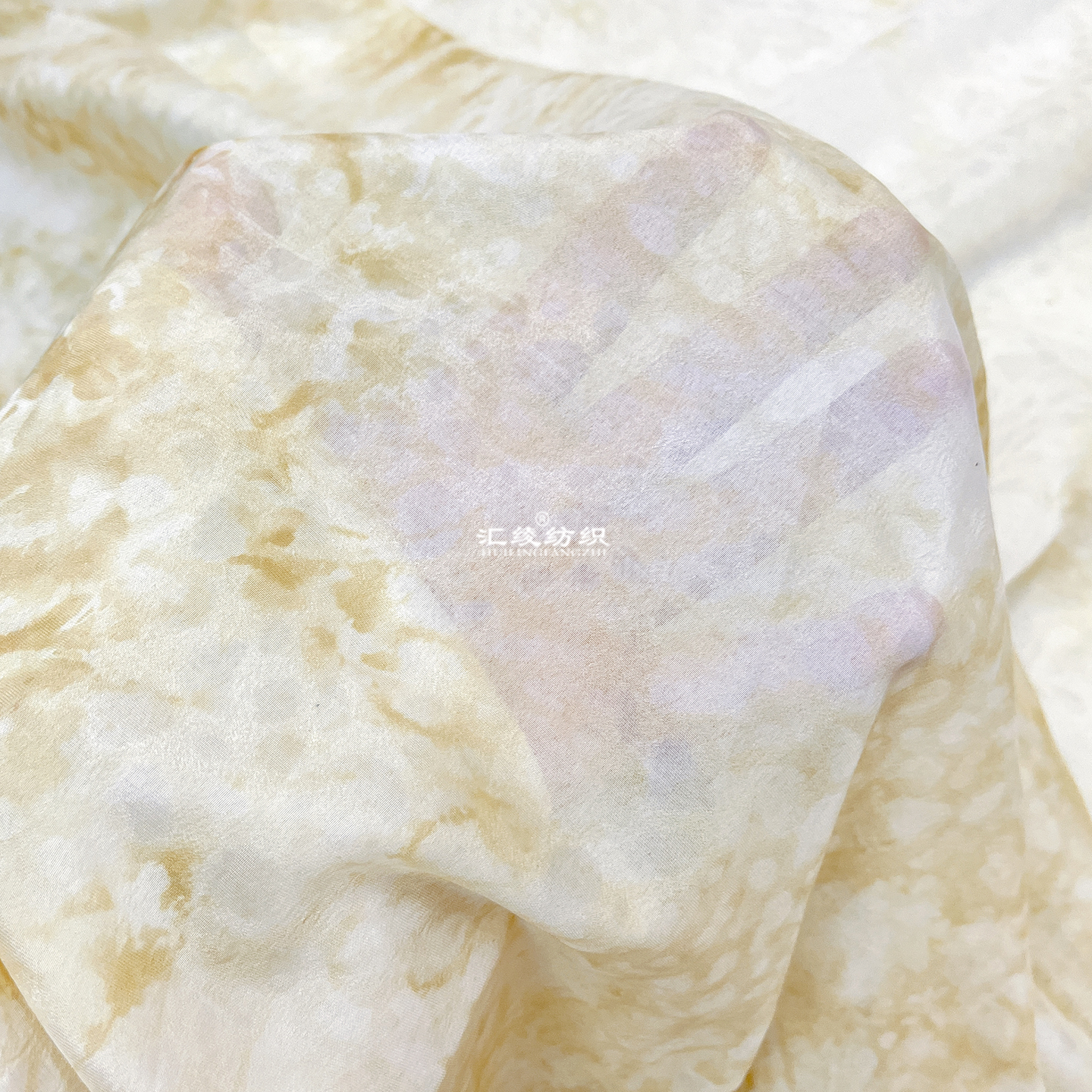 扎染天丝棉布料夏季暗纹印花薄款连衣裙汉服套装服装设计师面料