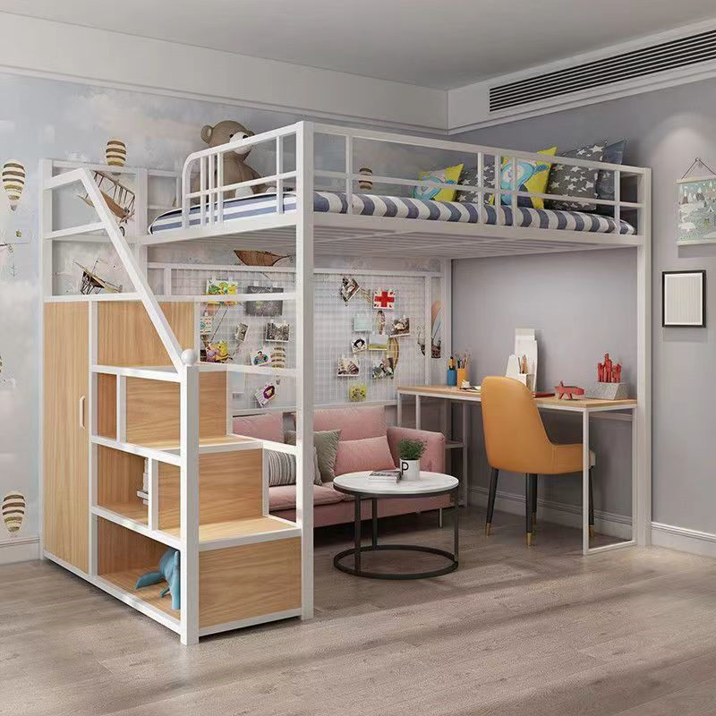 铁艺上床下办公高架床小户型高低床单上层阁楼省空间多功能架空床,住宅家具,铁艺/钢木床,淘宝优惠券,粉丝福利购,淘宝优惠卷