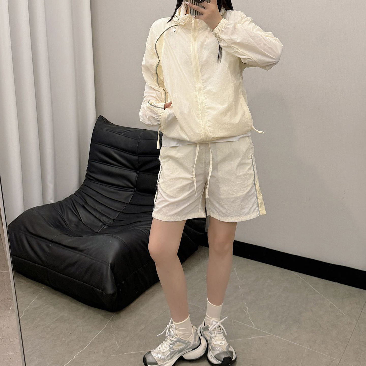 外套短裤防晒套装薄款透气简约