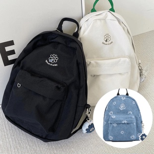 韩国代购 whatitisnt小飞人双肩包大容量旅行包简约男女学生书包