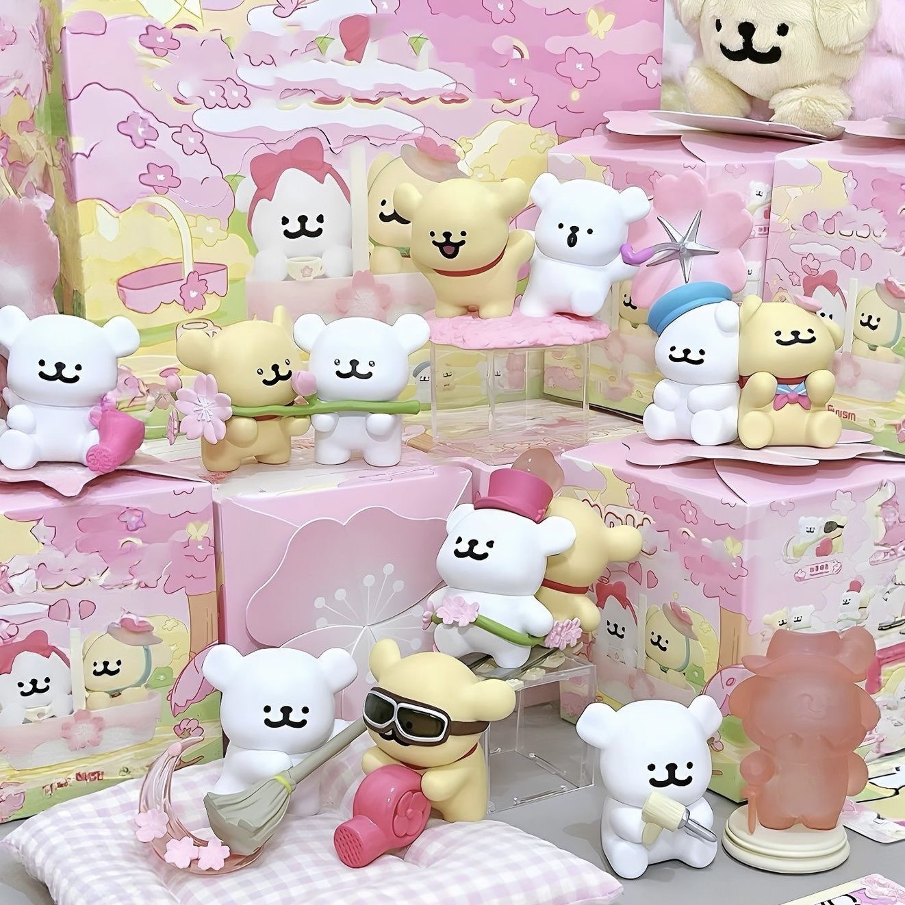 玩乐主义线条小狗盲盒手办玩偶