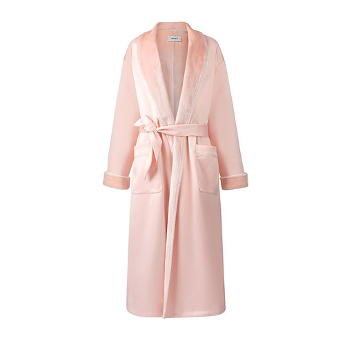 情侣时尚加绒保暖浴袍睡袍家居服