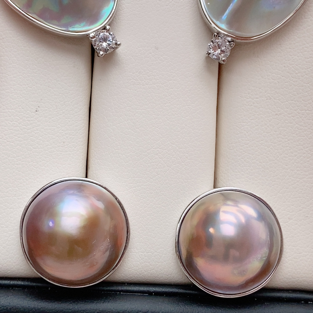 极光日本奄美岛海水马贝耳钉18-19mm，纯银,珠宝/钻石/翡翠,耳饰,淘宝优惠券,粉丝福利购,淘宝优惠卷