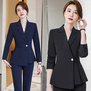 秋冬职业装西装套装女2025新款正装气质美容院珠宝店工作服女工装