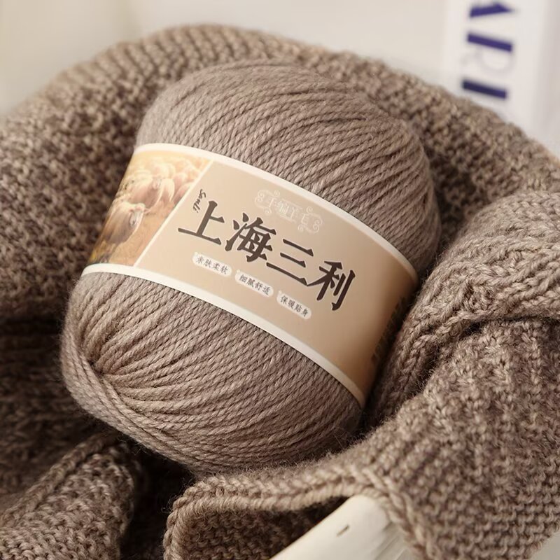 三利正品羊毛线外套毛衣100%手工编织机织细线手编羊毛线团织围巾