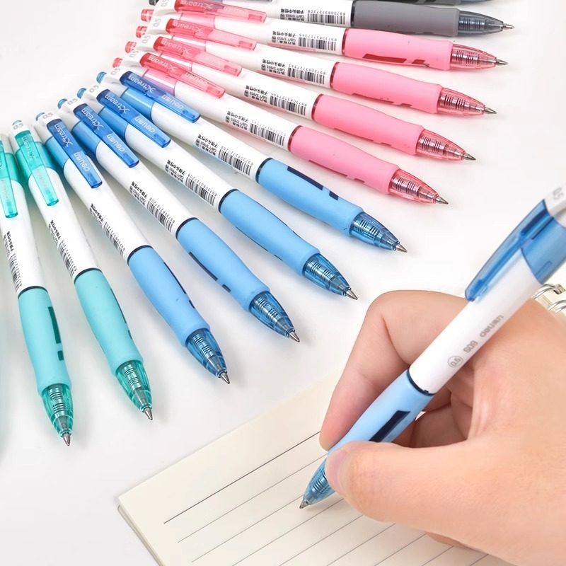 得力S09按动中性笔水笔学生用考试碳素黑色水性签字笔芯0.5mm按压,文具电教/文化用品/商务用品,中性笔,淘宝优惠券,粉丝福利购,淘宝优惠卷