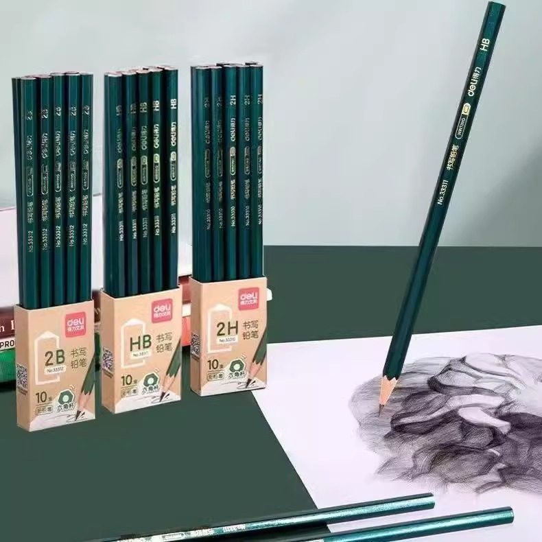 得力文具铅笔小学生用考试涂卡书写绘图绘画素描2B/HB写字笔33312,文具电教/文化用品/商务用品,铅笔/自动铅笔,淘宝优惠券,粉丝福利购,淘宝优惠卷