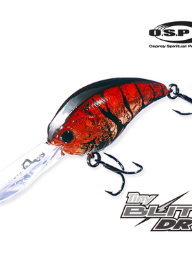原装进口OSP路亚假饵O.S.P新款Tiny BLITZ DR深潜crank胖子3.3m
