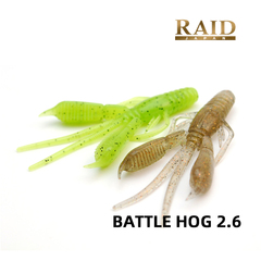 日本RAID精细软饵鳌虾BATTLE HOG2.6寸高比重黑坑竞技JIG饵小龙虾