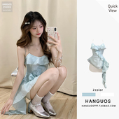 纯欲甜辣不规则外穿吊带背心高腰半身裙小个子夏日绝美穿搭一整套