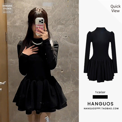 约会穿搭富家千金赫本公主小黑裙