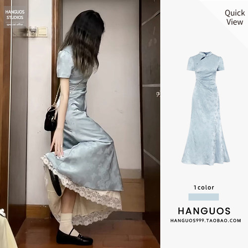 高级感晚会礼服穿搭旗袍连衣裙