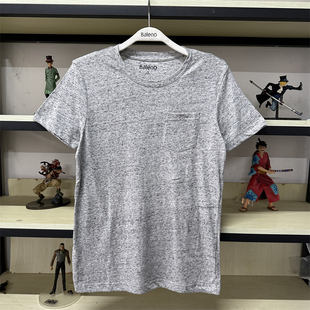 班尼路夏季新品男装 青少年简约点子纱口袋圆领短袖T恤衫88802279