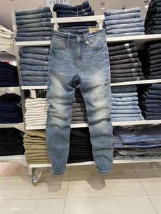 新款 牛仔裤 男装 复古水洗弹力修身 8821314M655 时尚 班尼路2021秋季