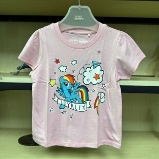 班尼路童装夏季新品女童纯棉亲肤休闲小马 宝莉短袖82803229 3222