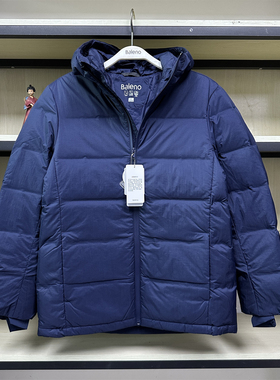 班尼路防水加厚收口流行休闲纯色连帽羽绒服男士外套保暖88937589