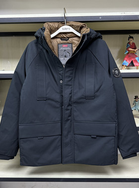 班尼路冬装新款帽子可拆加厚羽绒服保暖纯色外套男8821308M003