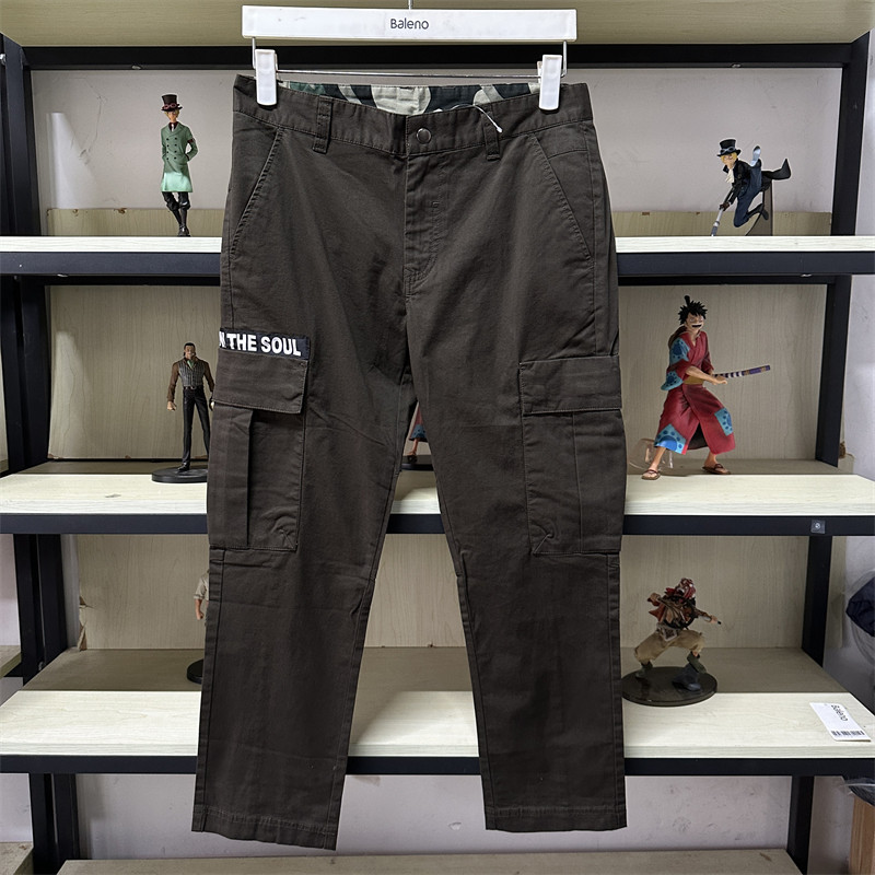 班尼路秋季新品男装简约舒适时尚棉修身直筒九分休闲裤89812003