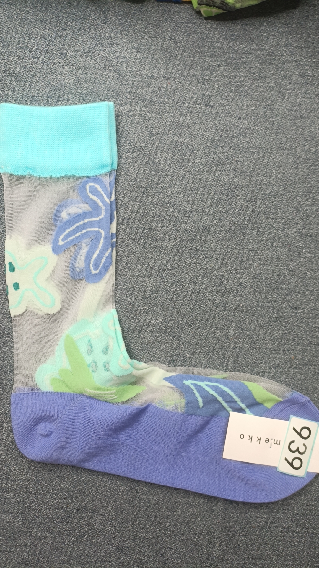 芬兰花Marimekk水晶丝袜子/玻璃丝复古花朵中高筒文艺轻奢潮袜