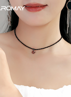 CAROMAY暗夜星芒项链女轻奢小众锁骨链吊坠2025新款爆款个性颈链