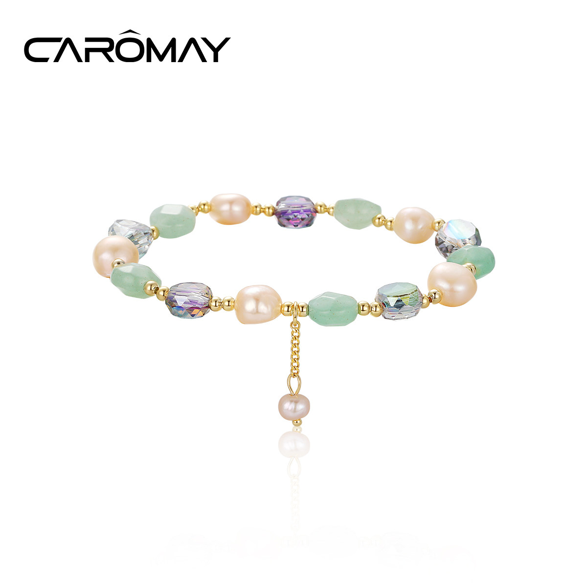 CAROMAY巴洛克淡水珍珠手链女小众轻奢高级感手环网红串珠手饰品