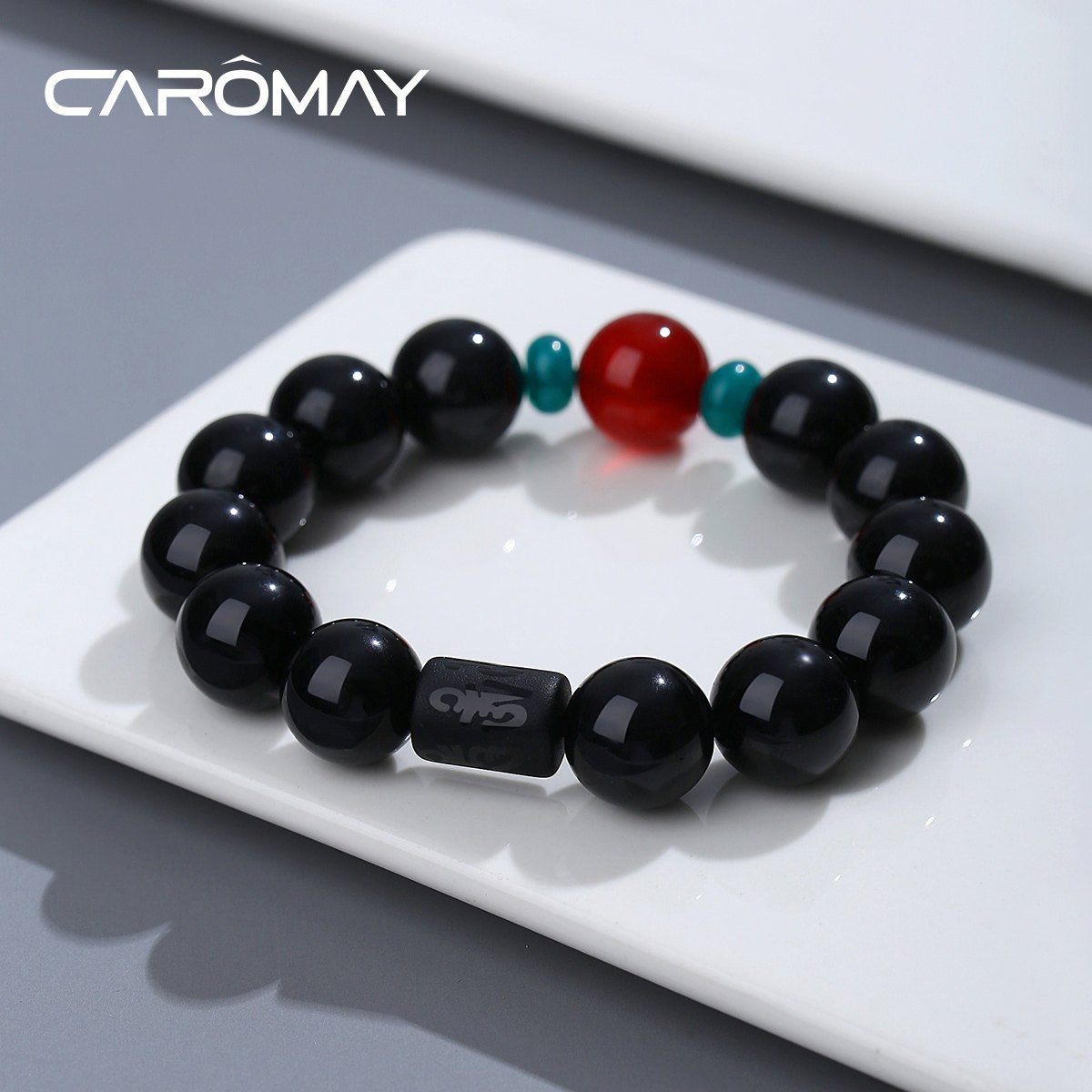 CAROMAY情侣玛瑙手链女ins轻奢小众设计感高级2022年新款潮手饰品