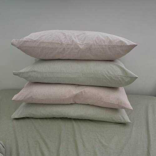 日式简约枕套水洗棉夏凉枕头套