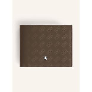万宝龙男款 Montblanc 皮质双层夹层六卡位前标设计钱包