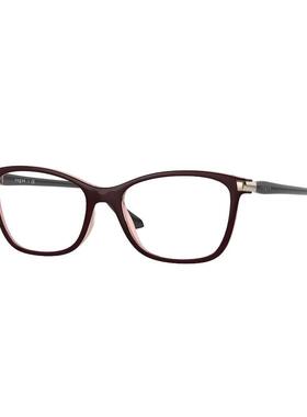 代购vogue女士眼镜框棕色粉色塑料枕头形日常佩戴办公眼镜架