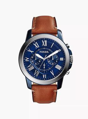代购Fossil化石男士腕表计时夜光日期测速金属防水皮带钢带商务