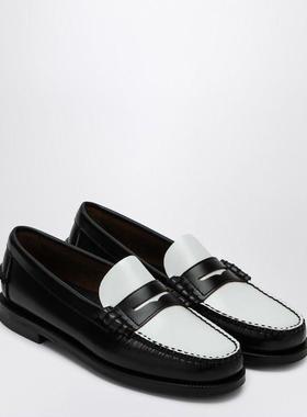 代购Sebago仕品高女士乐福鞋透气软底轻便舒适黑白拼色圆头