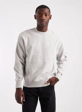 海外代购Levi’s/李维斯男士外套圆领长袖休闲灰色卫衣