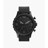 代购 Fossil化石男士 腕表计时夜光日期测速黑色钢带皮带哑光商务