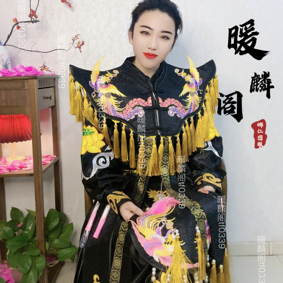【娜仁图雅】过肩凤撒满大神披肩大祭司民族非遗战袍战裙