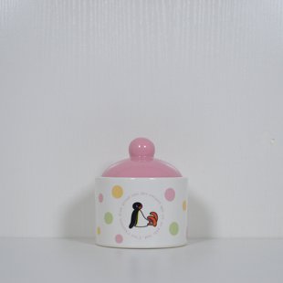 日本pingu企鹅家族迷你陶瓷糖罐调料罐糖果罐