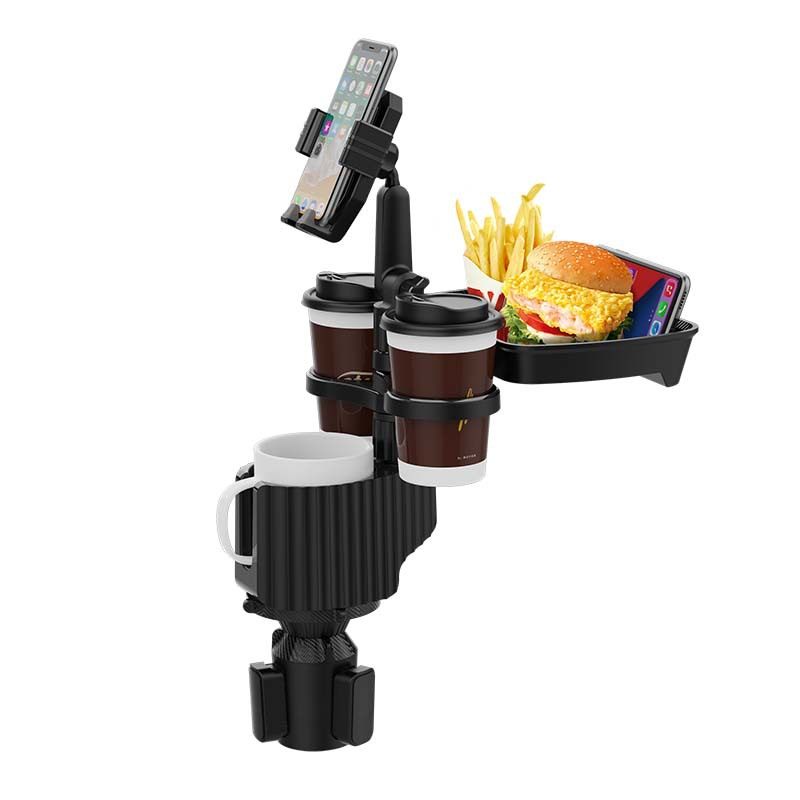 水壶架水杯架咖啡架食品置物架水杯位导航长软管车载手机平板支架