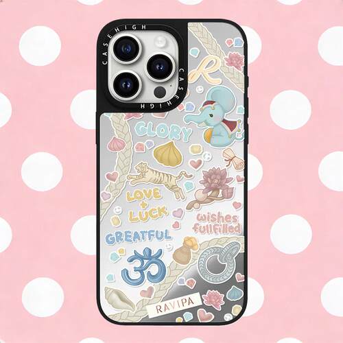 磁吸MagSafe泰国珠宝RAVIPA小象适用iphone16pro手机壳17promax苹果15plus镜面保护套14小众13时尚12
