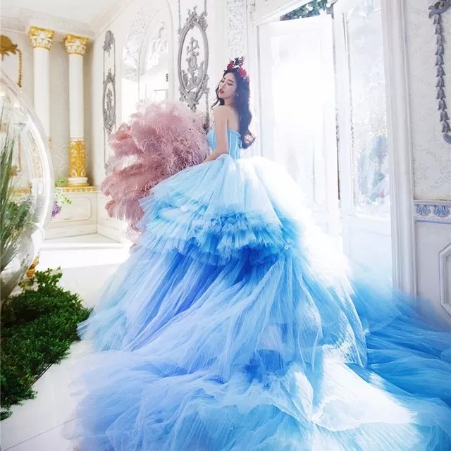 Wedding dress suitable for photo sessions, photography props for princess, 2022 collection, internet celebrity, fitted