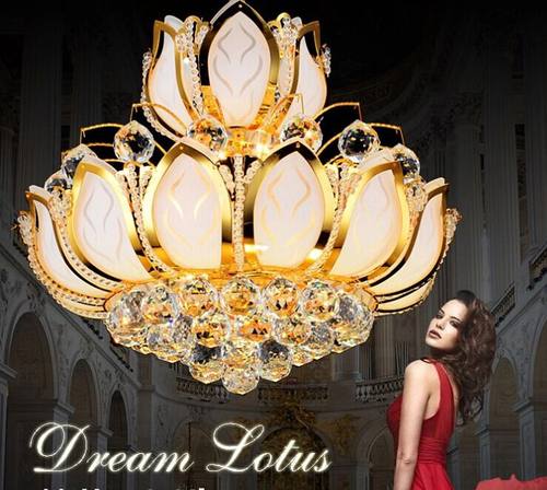 灯饰欧式风金色玄关过道寺庙吊灯